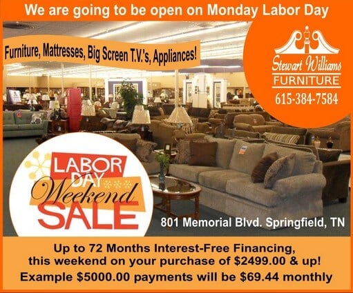 Stewart Williams Labor Day sale 511 1