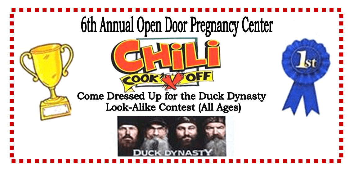 ODPC Fall Fundraiser: Chili, Soup, Cupcake & Duck Dynasty Look-Alike Contests. Everyone Is Invited!