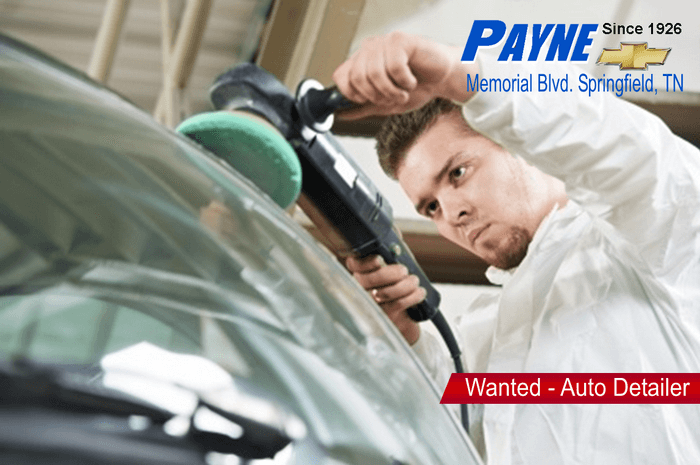 Payne Chevrolet in Springfield Seeks Part-time Auto Detailer