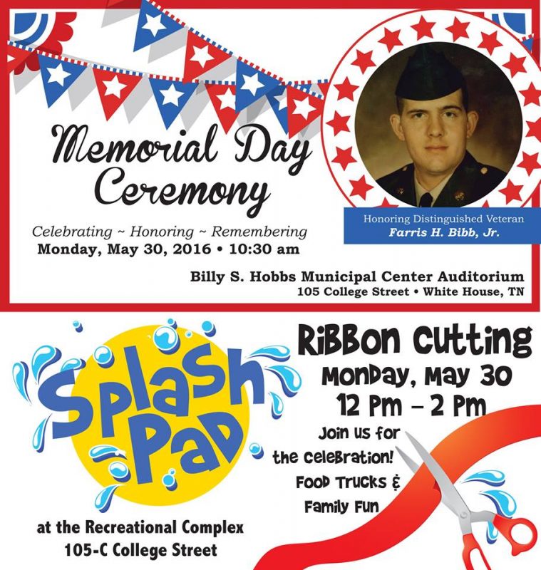 White House memorial day flyer