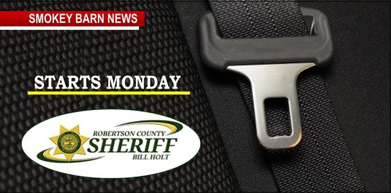 seat belt campaign starts Monday