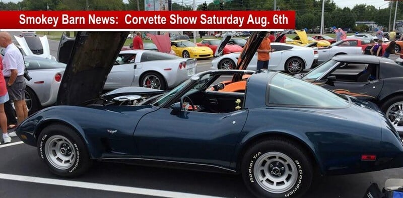 Annual Corvette Show Saturday August 6th – Door Prizes & Burgers!
