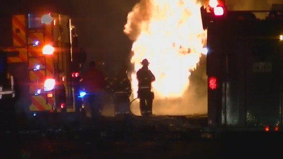 I-65 North Millersville CLOSED Following Semi Crash/Fire