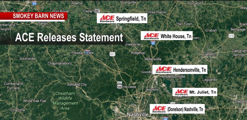 Ace Hardware Corp Releases Statement On Local Closings