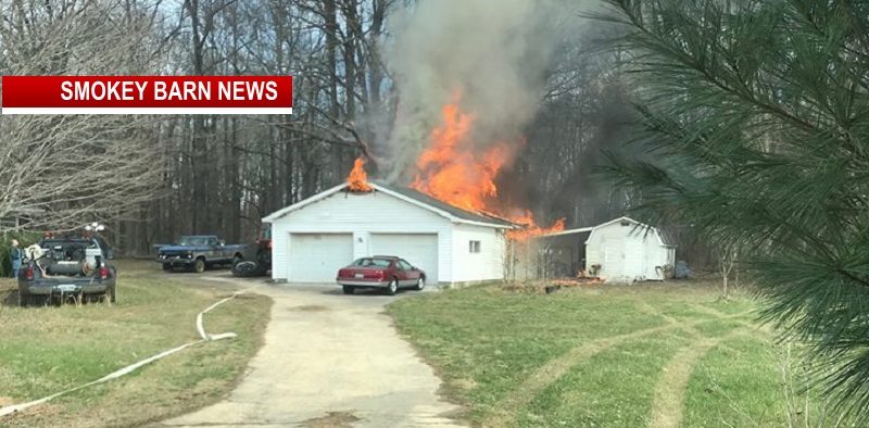 Firefighters Make Good Stop After Fire Engulfs Garage