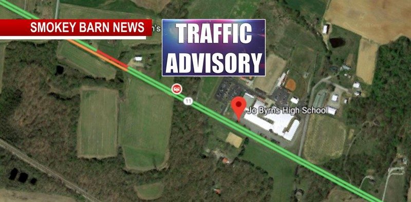 ADAMS TRAFFIC ALERT (Head-On Crash Closes Hwy 41 Near Jo Byrns High)