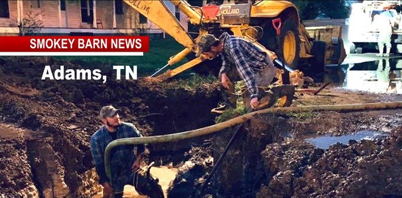 Adams Water Main Break UPDATE "A Team Effort"