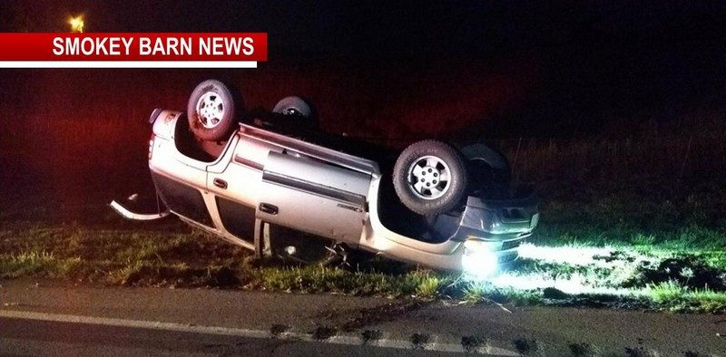 Hwy 49 Slow Following Rollover Crash