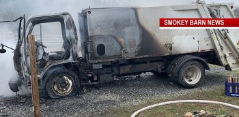 Garbage Truck Ignites Near Greenbrier, Driver OK