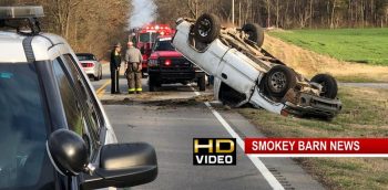 Officials: “Driver Very Lucky” Following Rollover Crash Near Adams