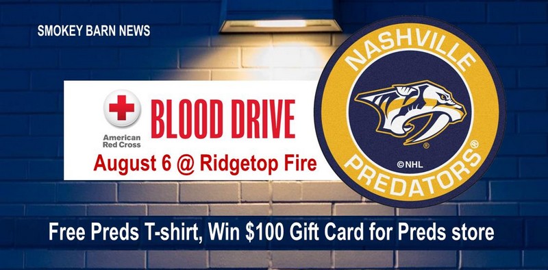 Blood Drive (Nashville Predators) At Ridgetop Volunteer Fire Dept