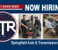 Springfield ATR Is Hiring: R&R Transmission/General Mechanic/Technicians