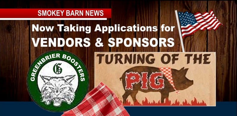 Vendors & Sponsorships Available For Greenbrier's 2023 Turning Of The Pig