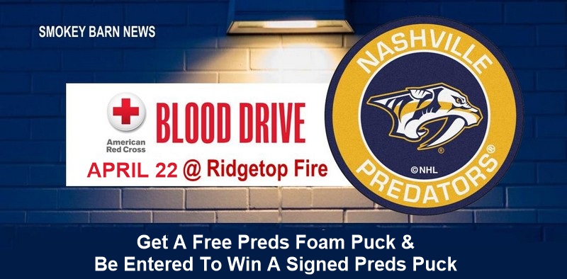 Blood Drive (Nashville Predators) At Ridgetop Vol. Fire Dept