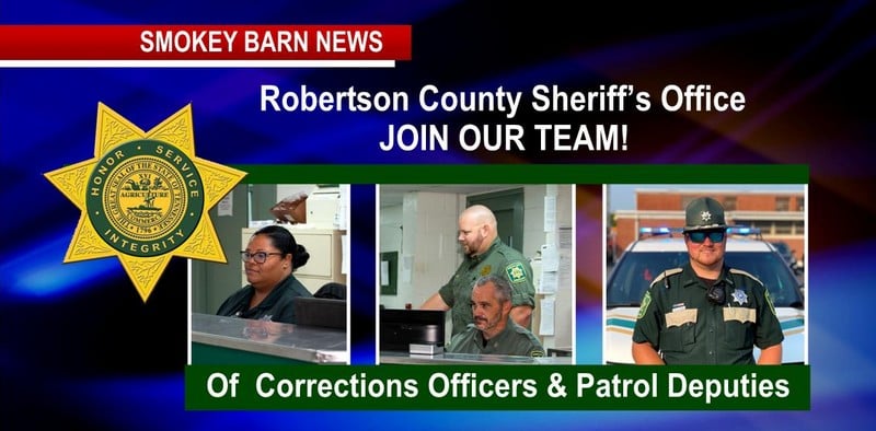 Rob. Co Sheriff's Office: Join Our Team Of  Corrections Officers & Patrol Deputies