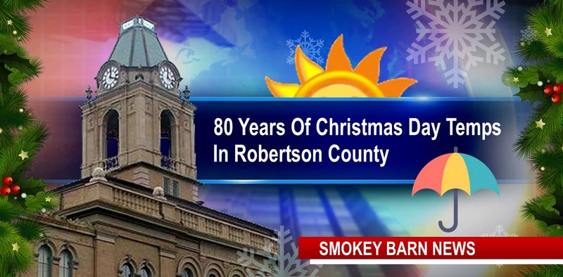 80 Years Of Christmas Day Temps In Robertson County