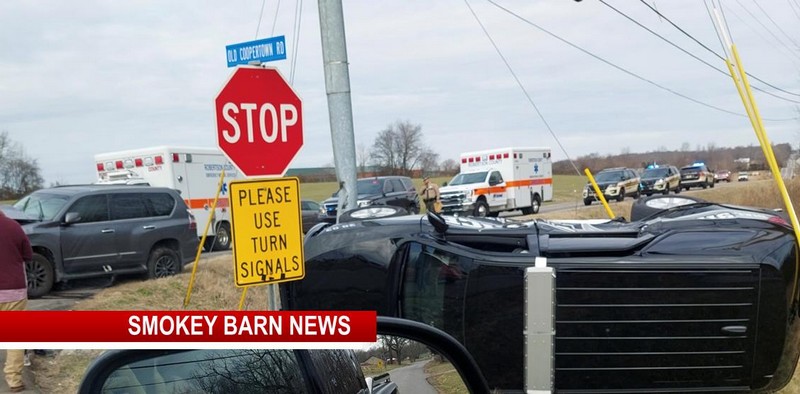 Pregnant Women And An Officer Transported Following Rollover Crash Near Coopertown