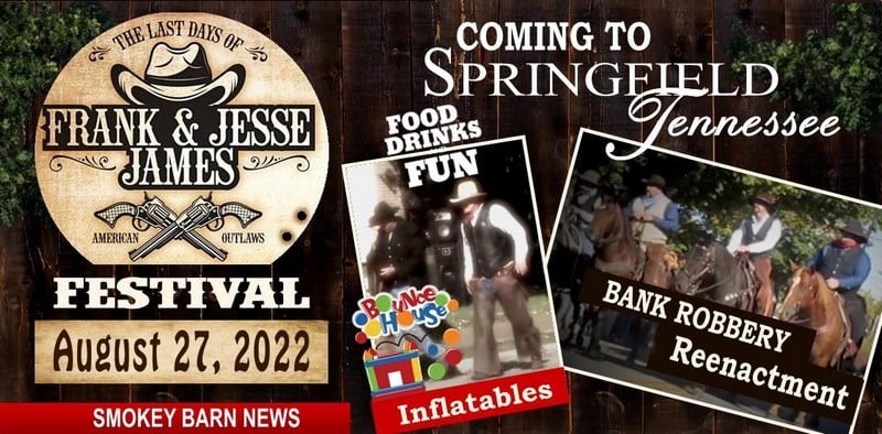 Festival To Reenact Bank Robbery Of Frank & Jesse James In Springfield August 27th