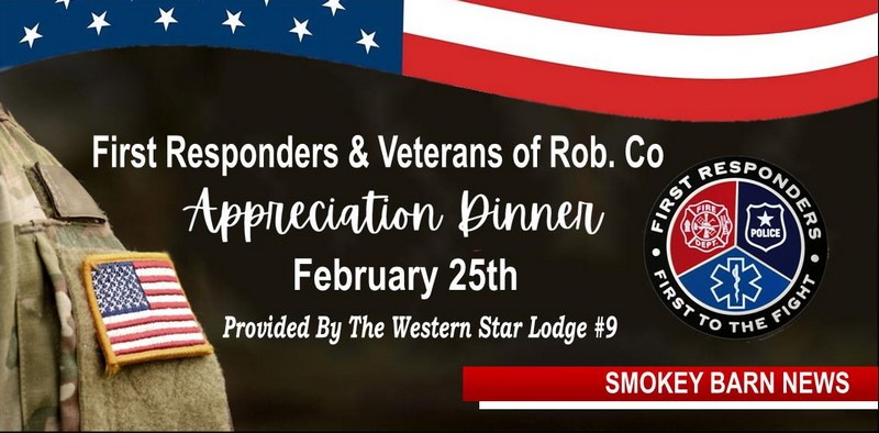 ALERT: First Responders & Veterans of Rob. Co Invited To Appreciation Dinner 