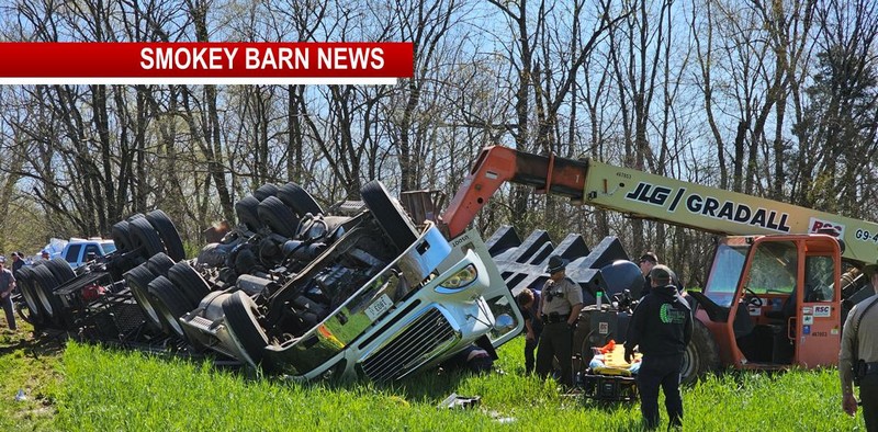 Courageous Rescue After 2nd Semi Flips In Robertson County