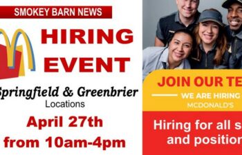 McDonald’s To Hold One Day Hiring Event SPRINGFIELD /GREENBRIER