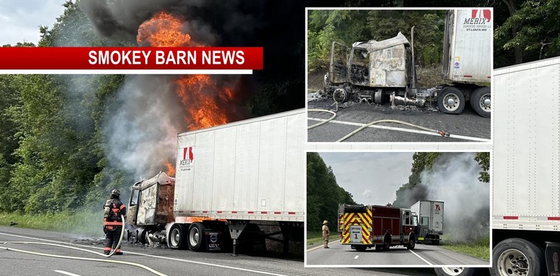 I24 Shut Down Following Tractor Trailer Fire