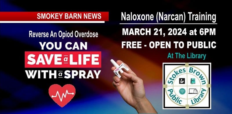 Free Naxolone (Narcan) Training - You Can Save A Life!