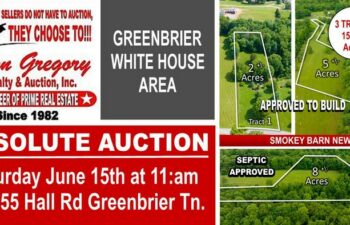 ABSOLUTE AUCTION: Greenbrier – 3 Tracts (With Trees) Totaling 15.174 Acres (Septic Approved)