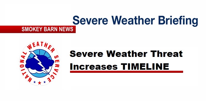 Severe Weather Threat Increases TIMELINE