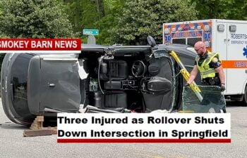 Three Injured as Rollover Shuts Down Intersection in Springfield