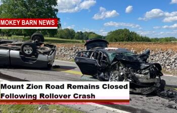 Mount Zion Road Remains Closed Following Rollover Crash