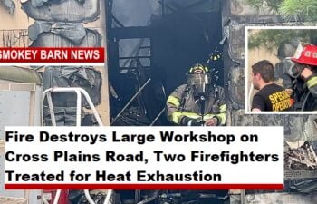 Fire Destroys Large Workshop on Cross Plains Road, Two Firefighters Treated for Heat Exhaustion