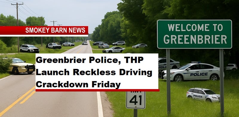 Greenbrier Police, THP Launch Reckless Driving Crackdown Friday