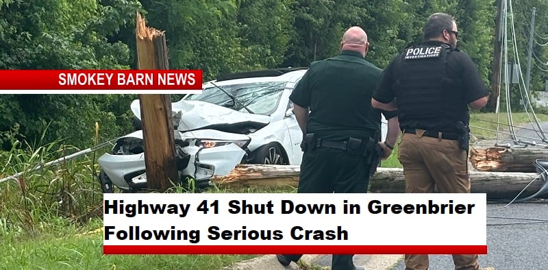 Highway 41 Shut Down in Greenbrier Following Serious Crash