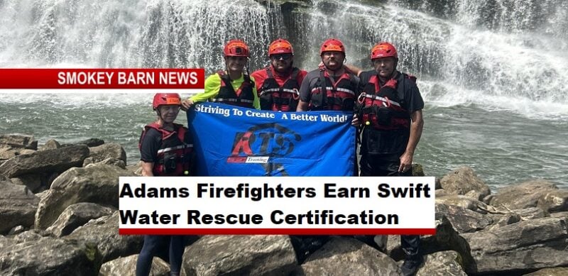 Adams Firefighters Earn Swift Water Rescue Certification