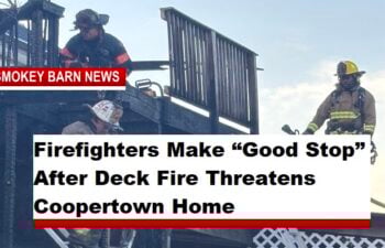 Firefighters Make “Good Stop” After Deck Fire Threatens Coopertown Home