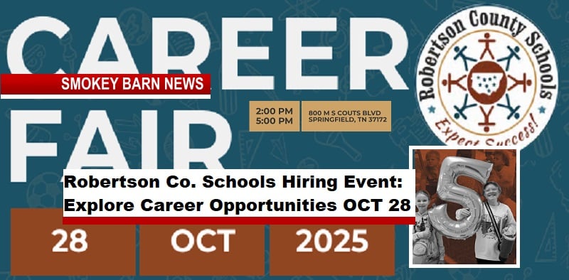 Robertson Co. Schools Hiring Event: Explore Career Opportunities OCT 28