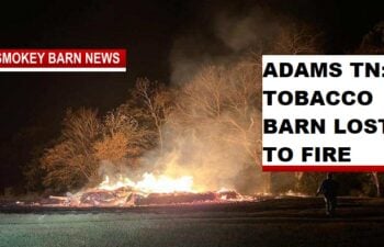 ADAMS, TN TOBACCO BARN LOST TO FIRE