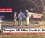 Trooper OK After Crash in Ridgetop