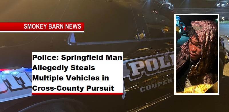 Police: Springfield Man Allegedly Steals Multiple Vehicles in Cross-County Pursuit