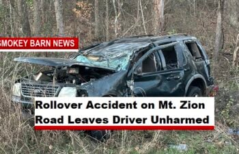 Rollover Accident on Mt. Zion Road Leaves Driver Unharmed