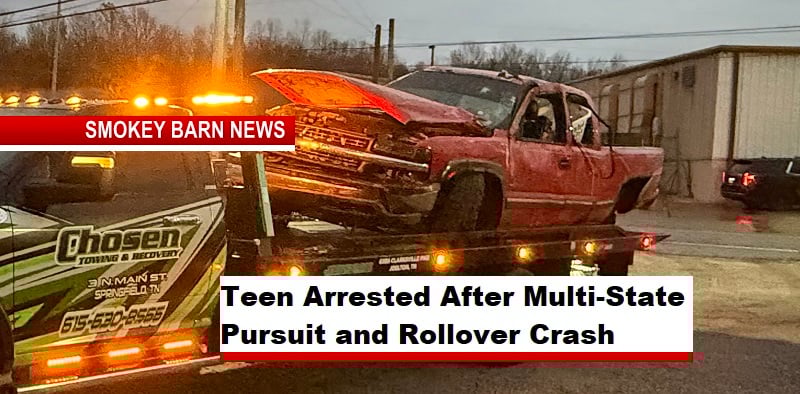 Teen Arrested After Multi-State Pursuit and Rollover Crash