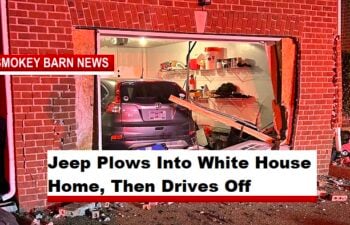 Jeep Plows Into White House Home, Then Drives Off