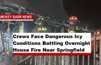 Crews Face Dangerous Icy Conditions Battling Overnight House Fire Near Springfield