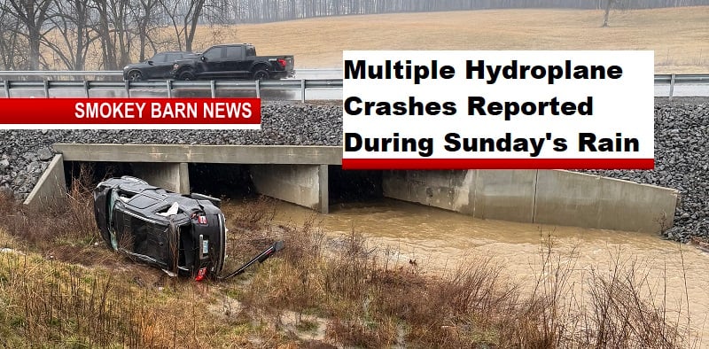 Multiple Hydroplane Crashes Reported During Sunday's Rain