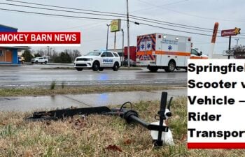 Springfield: Scooter vs Vehicle – Rider Transported