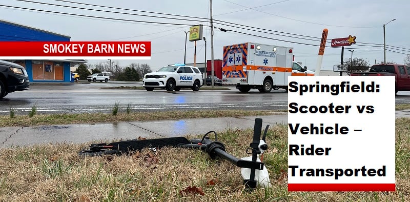 Springfield: Scooter vs Vehicle – Rider Transported