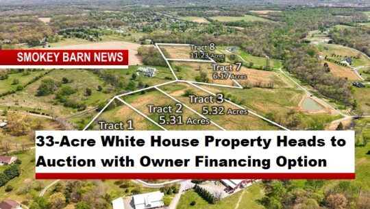 33-Acre White House Property Heads to Auction with Owner Financing Option
