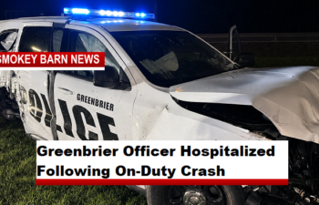 Greenbrier Officer Hospitalized Following On-Duty Crash