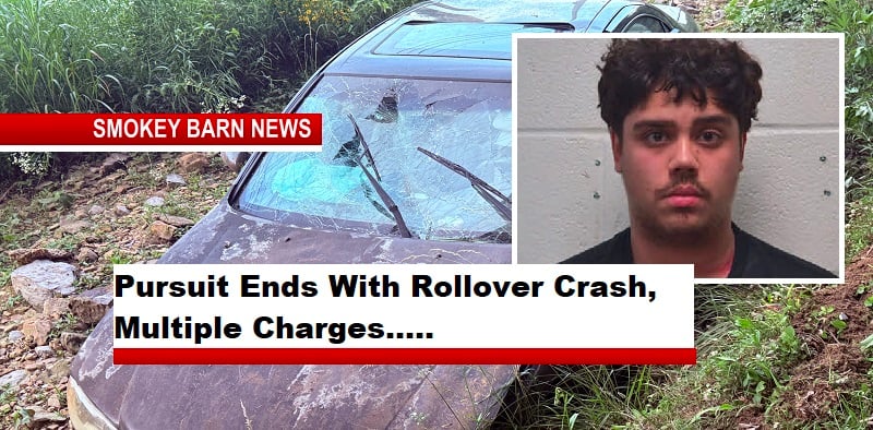Pursuit Ends With Rollover Crash, Multiple Charges